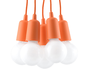 Диего 5 оранжевый детский подвесной светильник E27