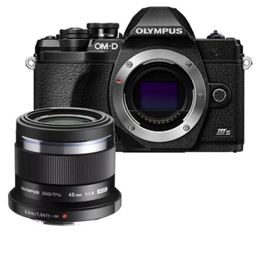 Комплект камери OLYMPUS E - M10 Mark III S + 45 мм 1.8 чорний