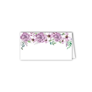 Виньетки цветы фиолетовые 10x пустые для надписи