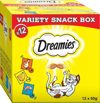 Dreamies MEGA BOX смесь вкусов для кошек 12x60 г