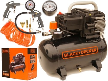 BLACK & DECKER компресор безмасляний компресор 12L 10bar + комплект