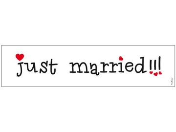 Декоративна дошка-Just married!!! 50х11, 5 см
