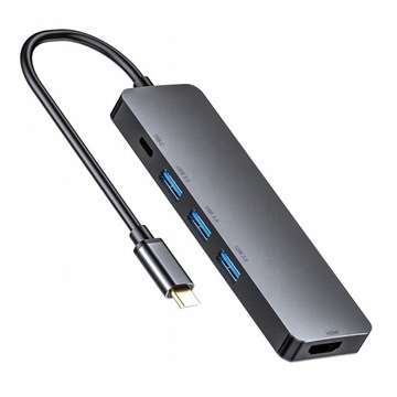 Адаптер 5в1 концентратор USB-C HDMI 4K Macbook M1 M2 M3 Pro AIR