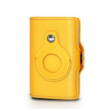 T-жовтий стиль чоловічий шкіряний гаманець-міні, RFID,