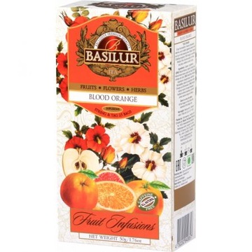 Фруктовий чай настій Blood Orange в пакетиках 25 x 2G Basilur