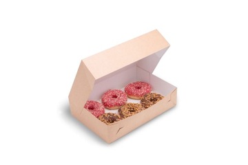 Бумажная коробка для пончиков 31 x 22 x 8 см 50 шт.