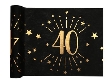 Украшение настольная дорожка на 40-й день рождения черный 5м