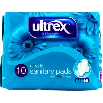 Гигиенические прокладки с Крыльями Ultrex Ultra Fit абсорбент 10шт