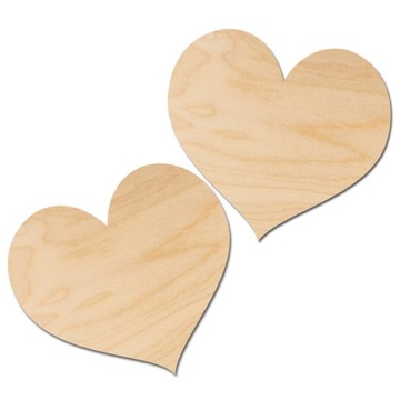 Деревянные сердца 5 см сердце набор 2шт. Декор