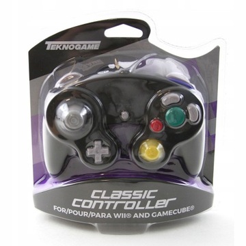 Classic Controller for Wii and Gamecube Teknogame Black Pad