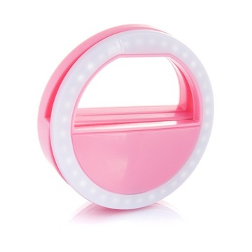 Selfie Ring-батарейный зажим розовый