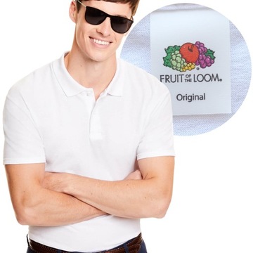 Рубашка поло ORIGINAL Fruit of the Loom white S