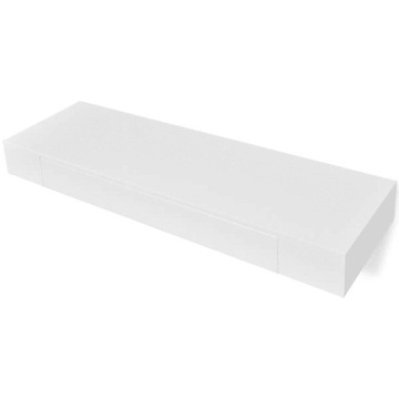 Біла підвісна полиця з ящиками 2 шт 80 см