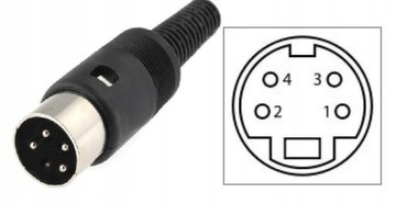 Штекер DIN для 4-контактного кабелю / 6099