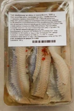 Сельдь в масле с чесноком 500г литовские деликатесы