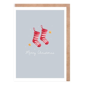 Рождественская открытка носки