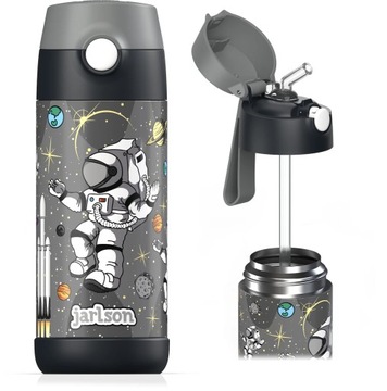 Детская бутылка для воды термобутылка бутылка с соломой астронавт 350 мл