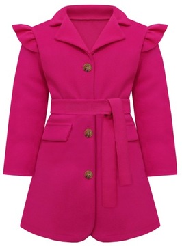 Весеннее пальто для девочек с поясом r 134/140 4200