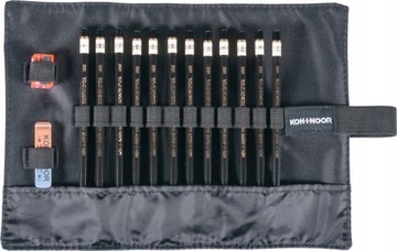 Ко-и-Нур набор карандашей TOISON 8B-2H 12шт чехол