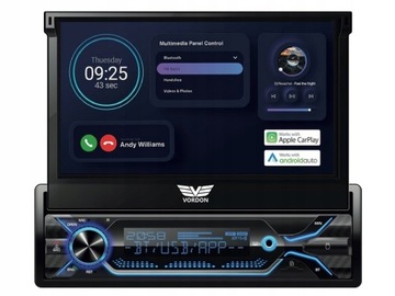 Vordon HT-520 Vegas автомобільний радіоприймач 1DIN LCD Android Auto Apple CarPlay