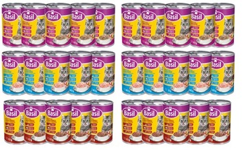 Basil Cat Food can 415G 30шт микс вкусов