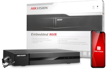 Hikvision 8X PoE IP-рекордер для 8 камер 8MPx
