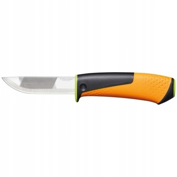 Fiskars 1023619 нож с точилкой и напильником зеленый