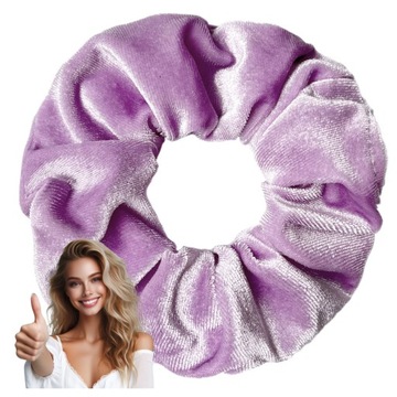Резинка для волос велюровая резинка фиолетовая большая XXL модная махровая удобная