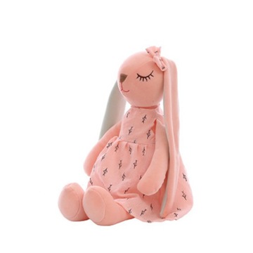 Довгі вуха кролик лялька дитина рожевий кролик обніматися 35 см