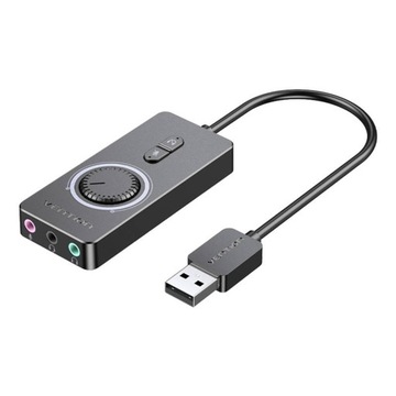 Внешняя звуковая карта USB 2.0 Vention CDRBF 1M (черный)
