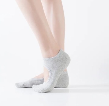 Нескользящие носки для ног для фитнеса, йоги, серый цвет