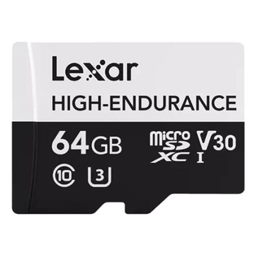 Карта памяти Lexar High-Endurance 64GB micro SDXC до 100Mb / s SD