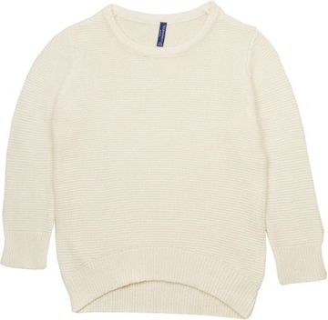 Выходные классический детский свитер пуловер бежевый хлопок 128 см / 140 см