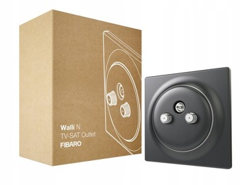 FIBARO Walli N TV-SAT Outlet черный