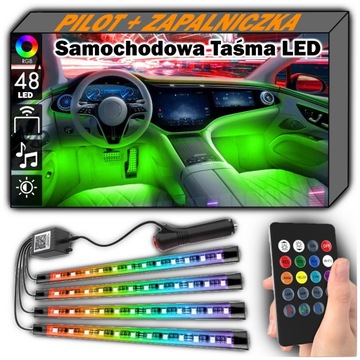 Автомобільна світлодіодна стрічка RGB з дистанційним управлінням, подарунок Санта-Клауса для чоловіків