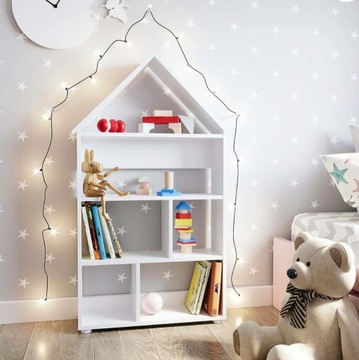 Книжный шкаф для игрушек, книжный домик для детской комнаты 122 см