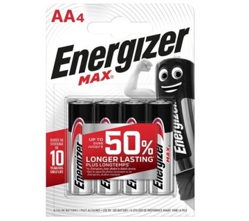 Алкаические батареи Energizer AA Max LR6 4 шт.