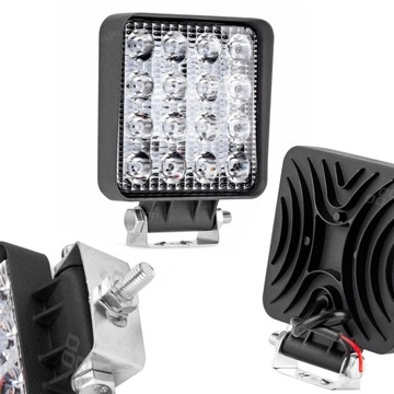 Робоча лампа 16LED 110X110 48W FLAT 9-36V