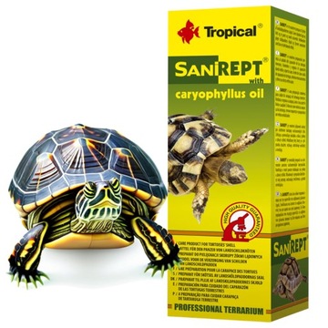 Масло для черепах догляд за раковиною Tropical SaniRept 15 мл від гвоздики