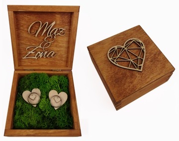 Обручальные кольца коробка деревянная свадебная шкатулка