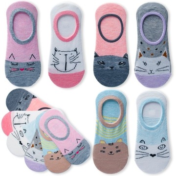 6x дитячі шкарпетки бавовна лапки барвисті кішки мікс