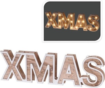 Надпись XMAS светящийся светодиод Рождество праздники