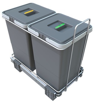 Корзина для мусора Ecofil, сортировщик для шкафа 30 см, 2 корзины Elletipi