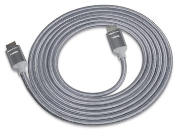 Кабель кабель HDMI-HDMI плетеная оболочка 3M 4K ARC 10,2 Гбит/с 30awg серый