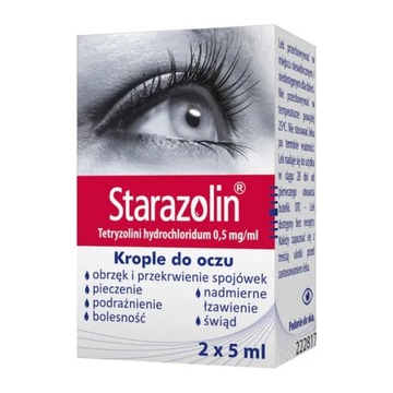 Старазолин, (0,5 мг/мл), глазные капли, 2 х 5 мл