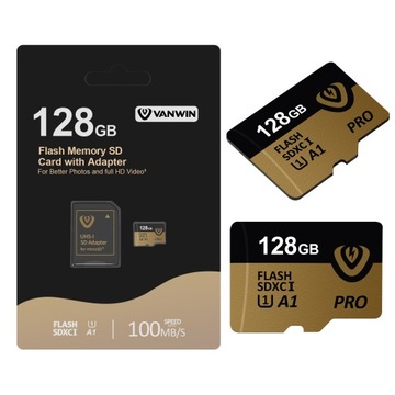 КАРТА ПАМ'ЯТІ MICRO SD VANWIN 128GB 100MB / S