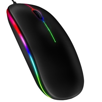 ИГРОВАЯ МЫШЬ ПРОВОДНАЯ ОПТИЧЕСКАЯ СВЕТОДИОДНАЯ RGB 1000 DPI USB