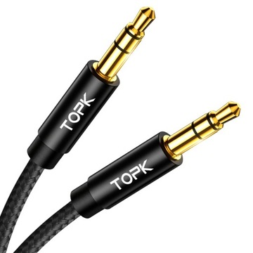 КАБЕЛЬ AUX JACK - JACK 3.5 STEREO TOPK 1M