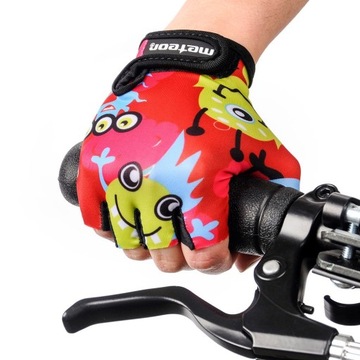 METEOR MONSTERS XS велосипедные перчатки для детей на липучке цепкая форма