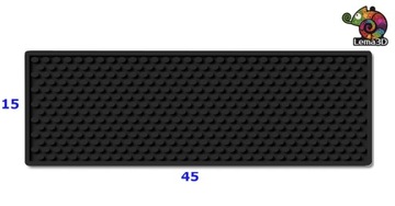 коврик прямоугольник s 45x15cm черный
